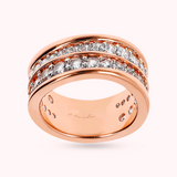 Bague Bande avec Double Vague en Cubic Zirconia