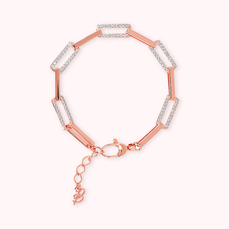 Forzatina Two-Tone Chain Bracelet with Cubic Zirconia