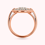 Ring with Round Pavé Element in Cubic Zirconia