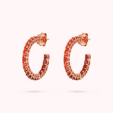 Medium Hoop Earrings with Cubic Zirconia Effect Dégradé