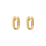 BRONZALLURE GOLDEN-OVAL HOOP EARRINGS