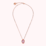 Forzatina Chain Necklace with Oval Natural Stone Pendant