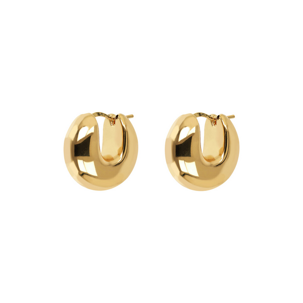 BRONZALLURE-BOLD HUGGIES HOOP EARRINGS GOLDEN