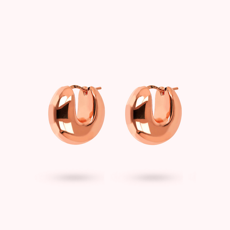 Domed Hoop Earrings