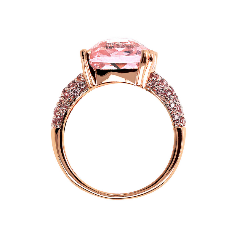 Cocktail Ring with Nano Square Crystal and Pavé