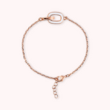 Forzatina Chain Bracelet with Double Two-Tone Enamelled Link