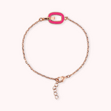 Forzatina Chain Bracelet with Double Two-Tone Enamelled Link