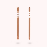 Wire Pendant Earrings with Bar