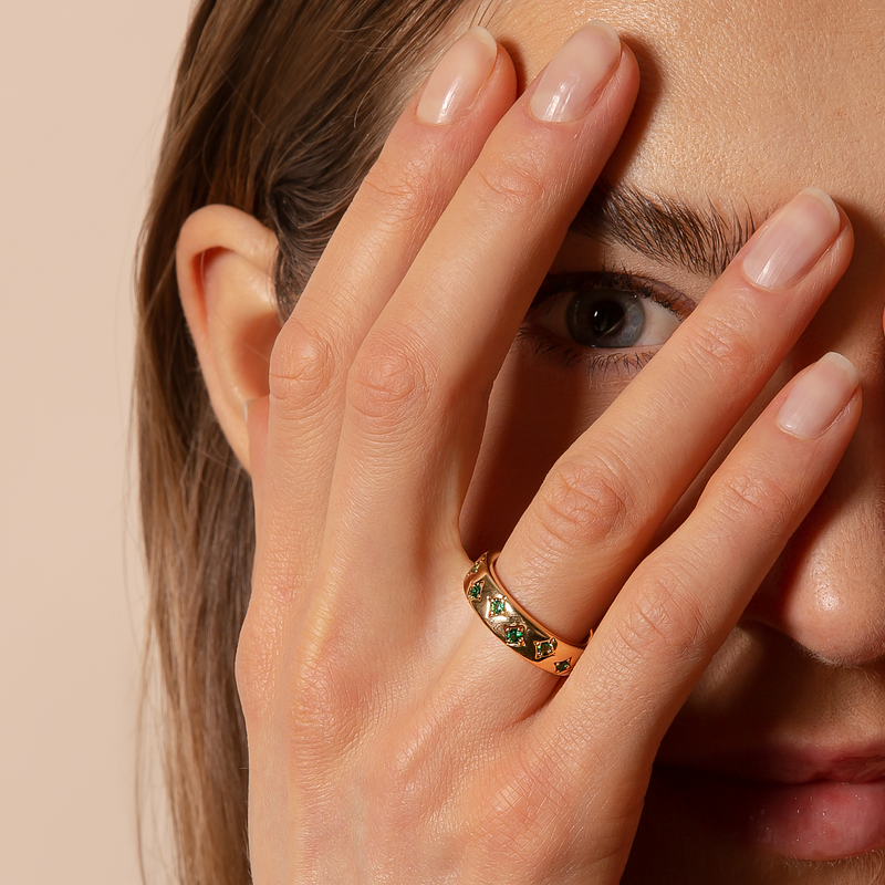 Anello Fedina Étoile con Punti Luce in Cubic Zirconia