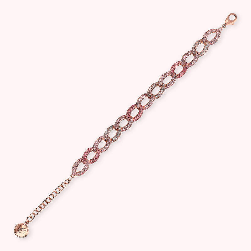 Grumetta Chain Bracelet with Cubic Zirconia Pavé