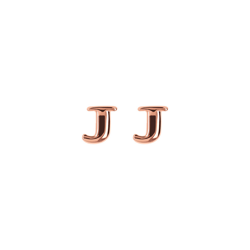 Stud Earrings with Letter