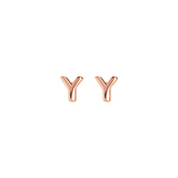 Stud Earrings with Letter