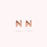 Stud Earrings with Letter