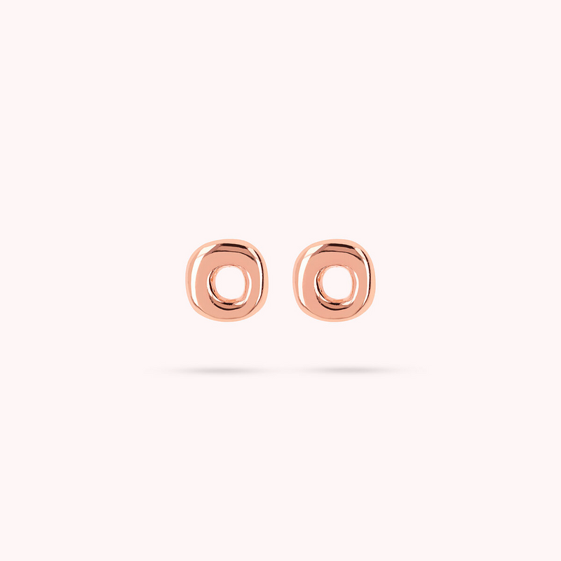 Stud Earrings with Letter