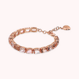 Tennis Bracelet with Mosaic Cut Prism Gems