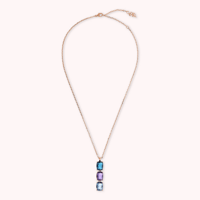 Necklace with Mosaic Cut Prism Gems