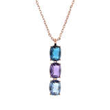 Necklace with Mosaic Cut Prism Gems