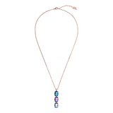 Necklace with Mosaic Cut Prism Gems