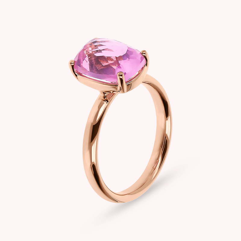 Bague Cocktail avec Pierre Prisma Gem Taille Mosaïque