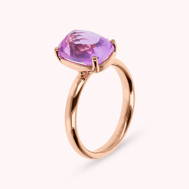 Bague Cocktail avec Pierre Prisma Gem Taille Mosaïque