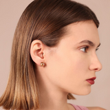 Boucles d'oreilles lobe avec coupe mosaïque prisme gemme