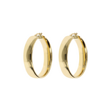 Large Shiny Golden Hoop Earrings