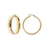 Large Shiny Golden Hoop Earrings