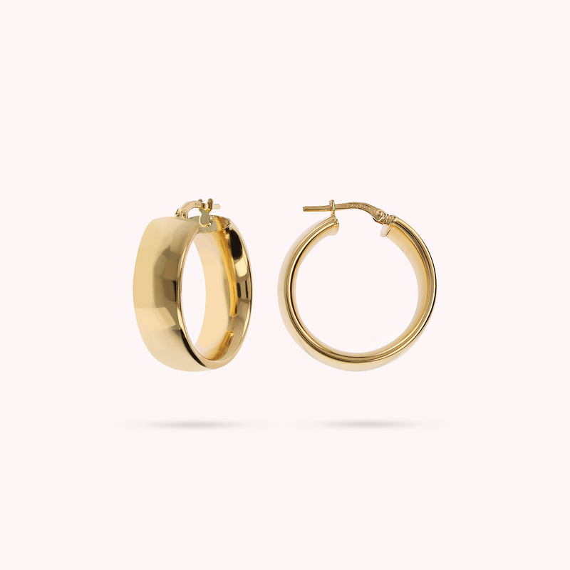 Small Shiny Golden Hoop Earrings