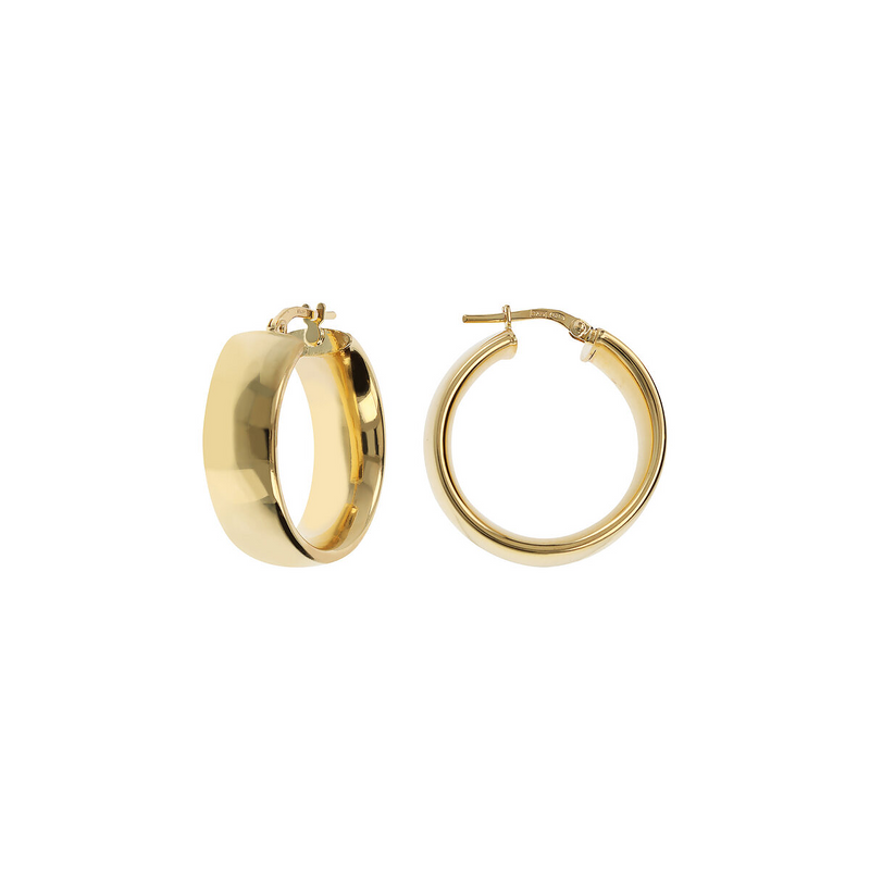 Small Shiny Golden Hoop Earrings