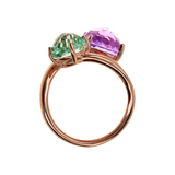 Bague Contrarié avec Prisma Gem Taille Mosaïque