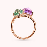 Bague Contrarié avec Prisma Gem Taille Mosaïque