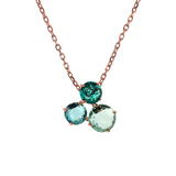 Necklace with Trilogy Pendant in Prism Gem Mosaic Cut