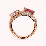 Contrarié ring with Prisma Gem Mosaic Cut and Pavé Cubic Zirconia