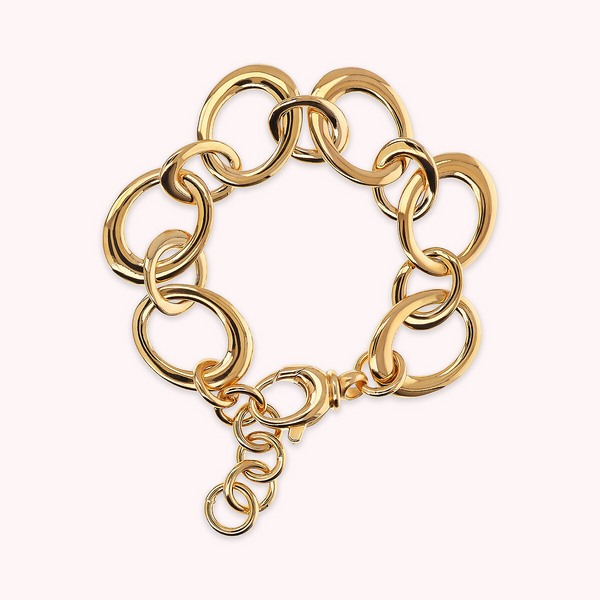 Bracciale Golden Maglie Ovali alternate ad Anelli