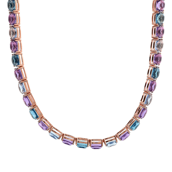 Choker Necklace with Prism Gem Mosaic Cut