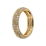 Veretta Golden Ring in Pavé Mixed Cubic Zirconia