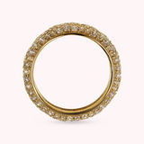 Veretta Golden Ring in Pavé Mixed Cubic Zirconia