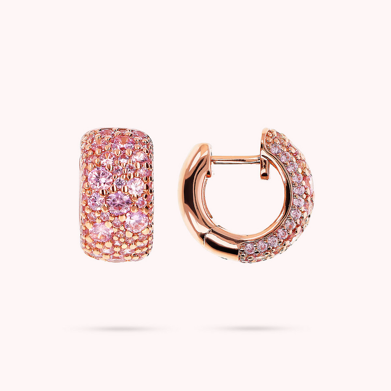 Cubic Zirconia Pavé Hoop Earrings