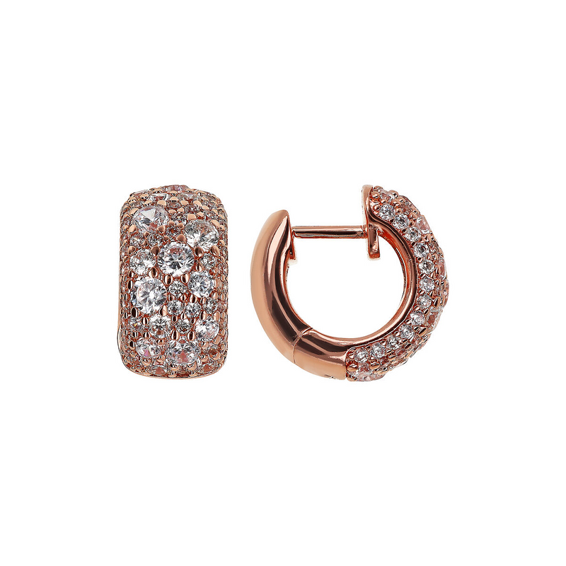 Cubic Zirconia Pavé Hoop Earrings