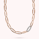 Marquise Link Choker Necklace and Cubic Zirconia Pavé Element