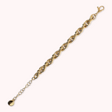 Golden Braided Oval Link Bracelet