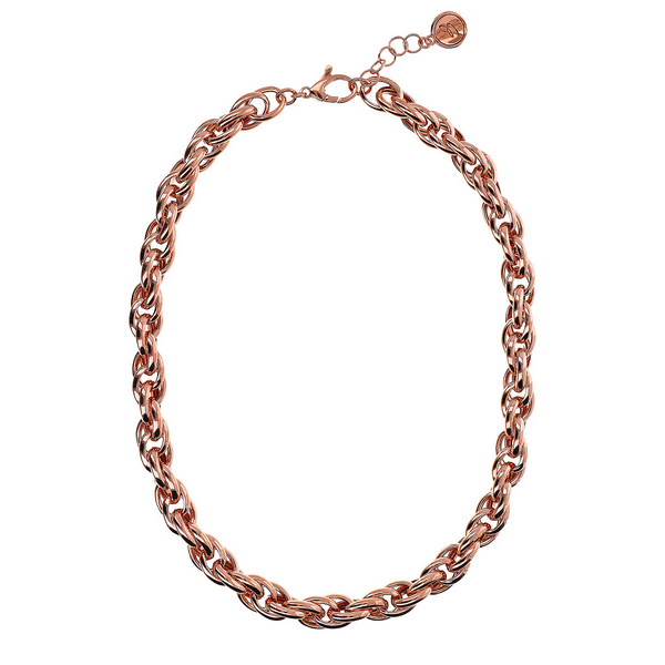 Braided Oval Link Choker Necklace