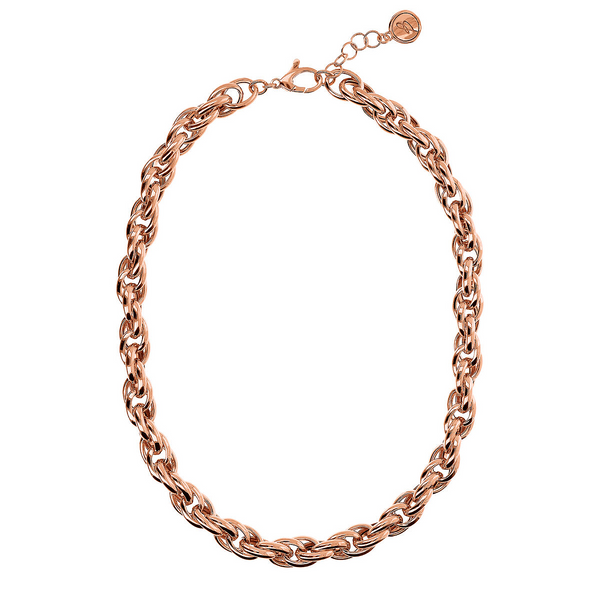 Braided Oval Link Choker Necklace