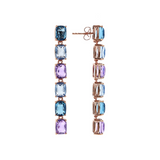 Long Earrings with Prism Gem Mosaic Cut