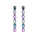 Long Earrings with Prism Gem Mosaic Cut