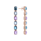 Long Earrings with Prism Gem Mosaic Cut