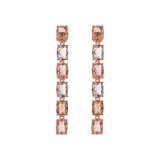 Long Earrings with Prism Gem Mosaic Cut