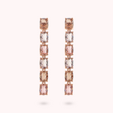 Long Earrings with Prism Gem Mosaic Cut