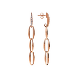 Marquise Link Drop Earrings and Cubic Zirconia Pavé Element