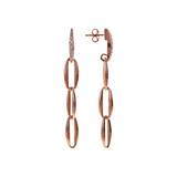 Marquise Link Drop Earrings and Cubic Zirconia Pavé Element